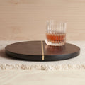 Brass Inlay Hand-Rubbed Wood Tray
