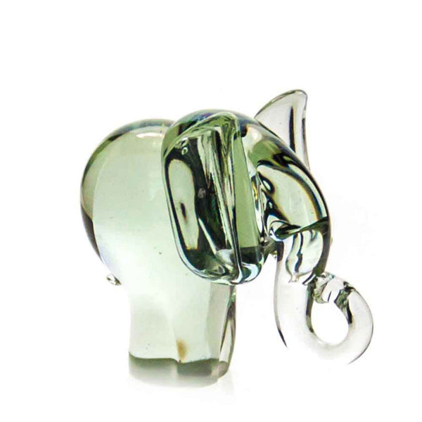 Recycled Glass Elephant Figurine