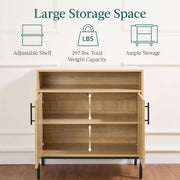 Arched Rattan Panel Buffet Cabinet – buffet (view 6) | Roost & Roam
