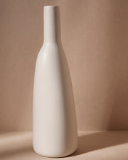 Matte Stoneware Bottle-Form Vase