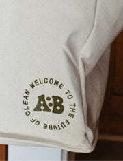 Canvas Leather-Handle Market Tote