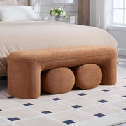 Chenille Upholstered Storage Bench Set – ottoman (view 7) | Roost & Roam