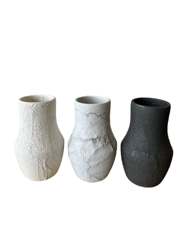 Frothy Glaze Porcelain Crater Vase