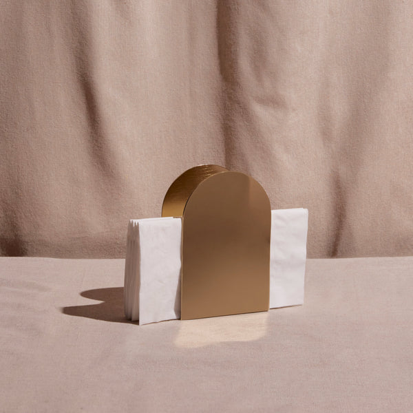 Brass-Finish Metal Napkin Holder