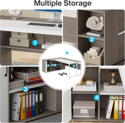 L-Shaped Executive Desk with Storage – home office set (view 8) | Roost & Roam