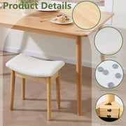 Upholstered Saddle-Seat Vanity Stool (view 6) | Roost & Roam