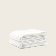 Waffle-Weave Cotton Bath Towel Set