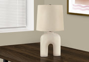 Arch-Form Cream Resin Table Lamp