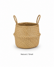 Chevron Seagrass Storage Basket