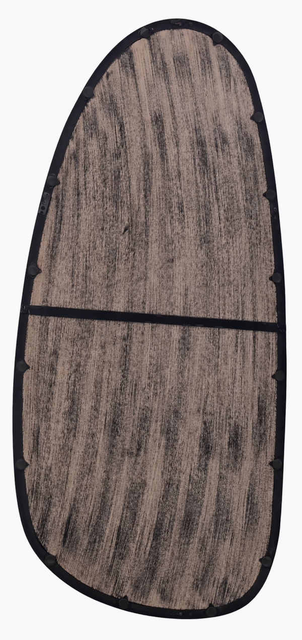 Blackwash Mango Wood Asymmetric Wall Mirror