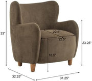Velvet Wingback Accent Chair – chair (view 2) | Roost & Roam