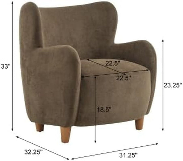 Velvet Wingback Accent Chair – chair (view 2) | Roost & Roam