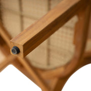 Acacia Wood Wicker Outdoor Dining Chair Set