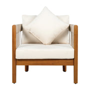 Acacia Rope-Woven Outdoor Club Chair — scale reference and proportion detail