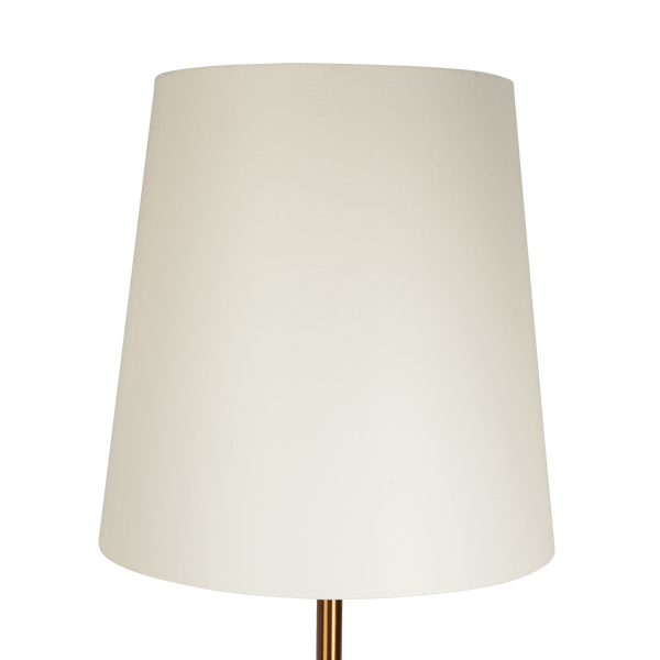 Close-up of glass clarity and rim detail — Brass-Tone Floor Lamp with Side Table