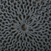 Knitted Cotton Round Pouf Ottoman