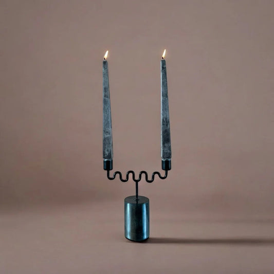 Soapstone Double Taper Candle Holder