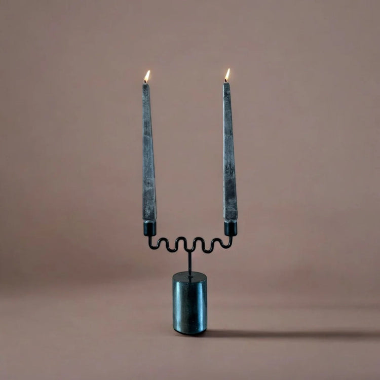 Soapstone Double Taper Candle Holder