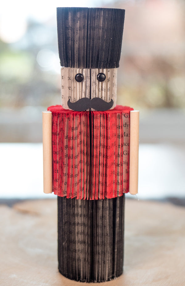Folded Book Paper Nutcracker Decor