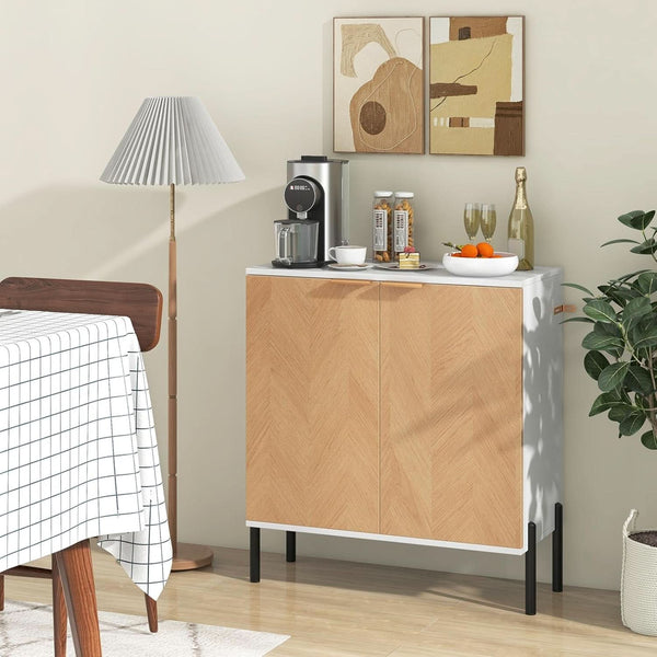 Chevron-Panel Two-Door Storage Cabinet (view 4) | Roost & Roam