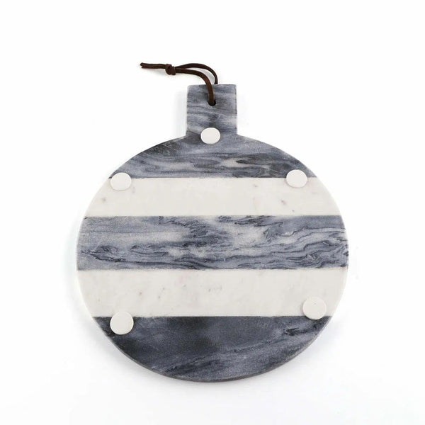 Striped Marble Round Cheese Board