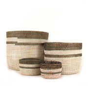 Hand-Woven Stripe Storage Basket