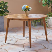 Acacia and Wicker Outdoor Dining Set — packaging and unboxing view