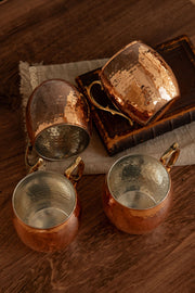 Hammered Copper Moscow Mule Mug Set