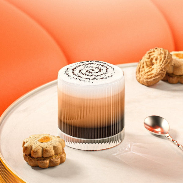 Ribbed Clear Glass Tumbler Set