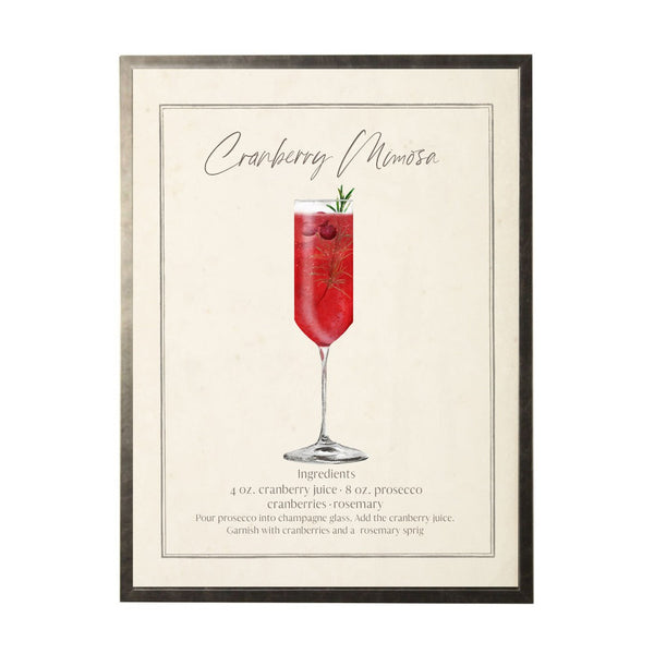 Pewter-Framed Cranberry Mimosa Recipe Print