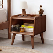 Beechwood Open-Shelf Nightstand — scale reference and proportion detail