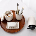 Fluted Ceramic Bathroom Accessory Set