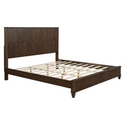 Reeded Wood Platform Bed Frame