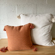 Oaxacan Woven Cotton Tassel Pillow