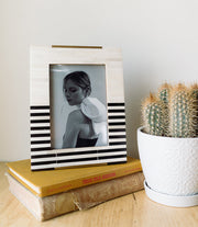 Striped Bone Inlay Picture Frame
