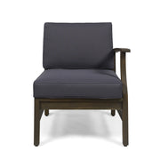 Acacia Wood Sectional Outdoor Sofa Set — scale reference and proportion detail