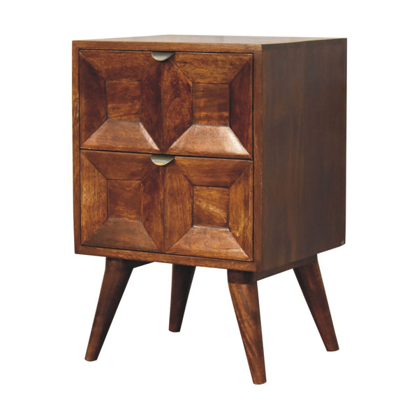 Chestnut Mango Wood Quad Nightstand