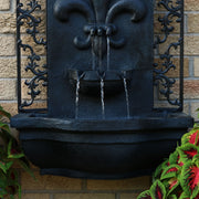 Fleur-de-Lis Scrollwork Outdoor Wall Fountain