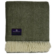 Herringbone Pure Wool Throw Blanket