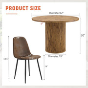 Fluted Pedestal Round Dining Set – dining room set (view 7) | Roost & Roam