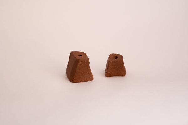 Hand-Sculpted Clay Taper Candle Holders