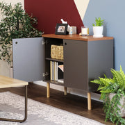 Mid-Century Two-Door Accent Cabinet