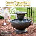 Two-Tier Polyresin Outdoor Fountain