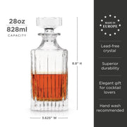 Ribbed Crystal Spirits Decanter