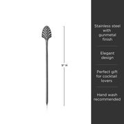 Gunmetal Art Deco Cocktail Picks