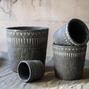Hand-Etched Cement Planter