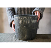 Hand-Etched Cement Planter