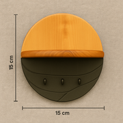 Wood-Grain Wall Key Holder with Shelf