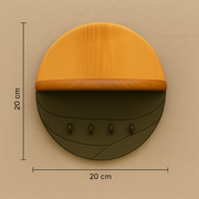 Wood-Grain Wall Key Holder with Shelf