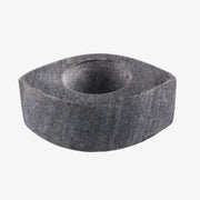Carved Marble Tea Light Holder Set — back and side profile detail